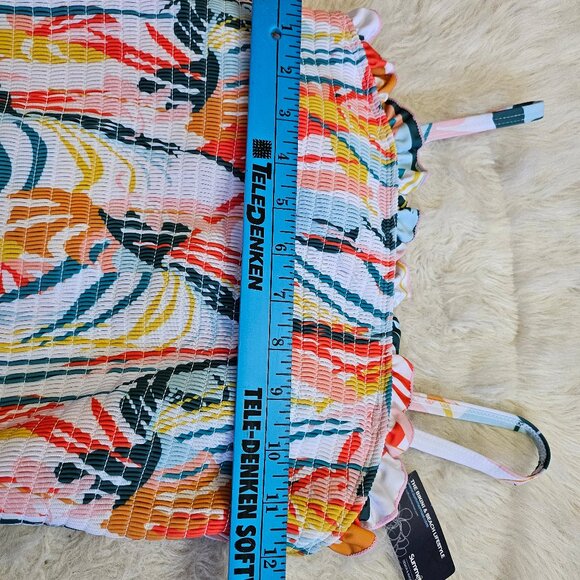 Summer Mae Women's Multicolour Floral Maternity OnePiece Swimsuit Bathing Suit M - Picture 3 of 9